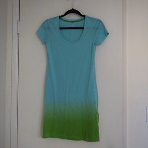 Victoria's Secret Blue Green Ombre T-Shirt Dress